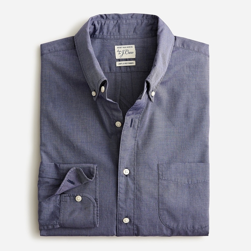 J Crew Secret Wash cotton poplin shirt BJ706